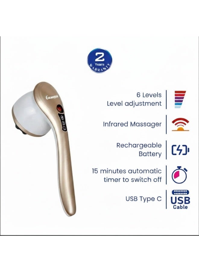 Granzia The Granzia Head Massager is a daily stress reliever, slimming device with 6 depth levels, infrared technology, and is rechargeable for home and massage center use. - Image 3